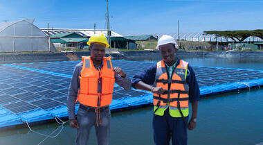 Floating PV system in Kenia © ecoligo