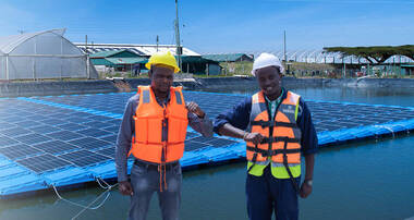 Floating PV system in Kenia © ecoligo