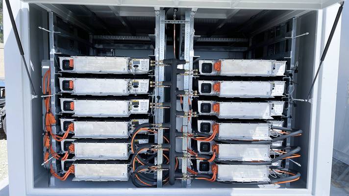 Battery cube in Kibbutz Maale Gilboa, Israel