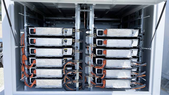 Battery cube in Kibbutz Maale Gilboa, Israel